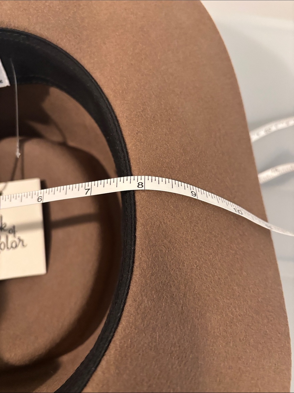 Lack of Color Mirage Boater Dusty brown XXL dipped crown genuine suede band NWT - Picture 11 of 15